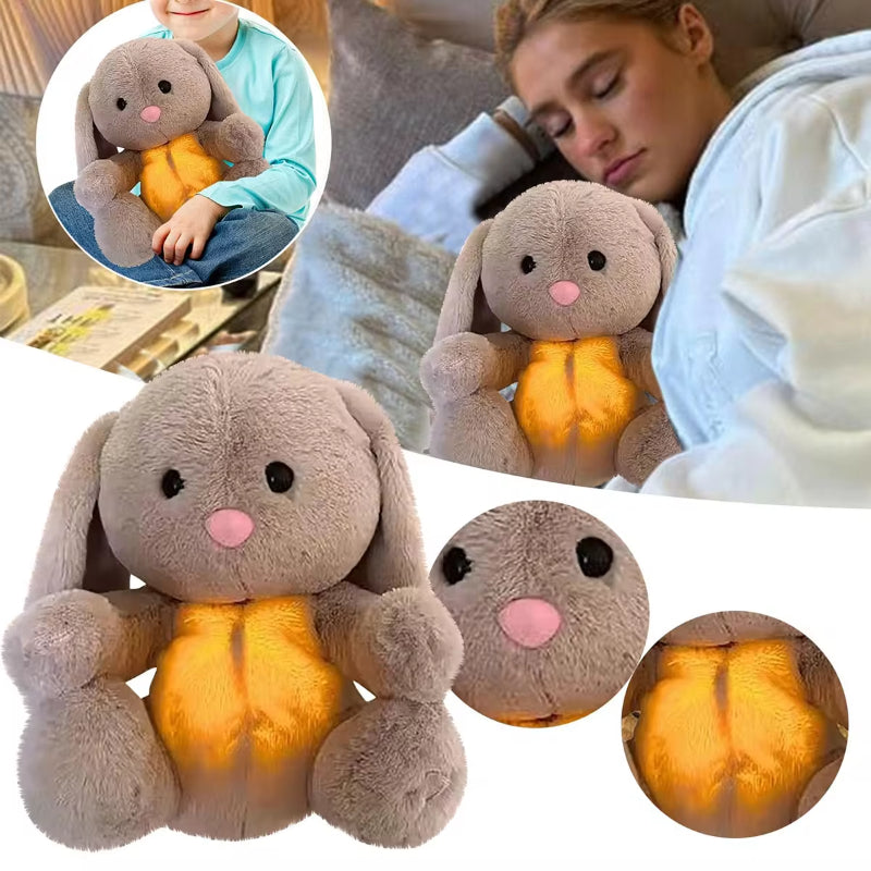 NEW! Breathing Bunny Baby Soothing Sensory Plush - Lights, Sound & Breathing Motion!