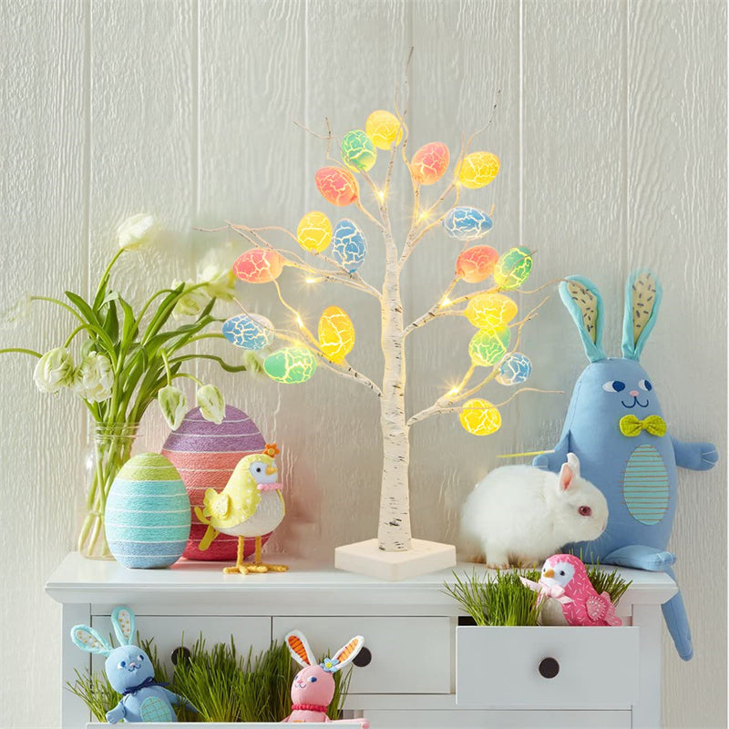 24” LED Easter Egg Birch Tree - Battery Operated
