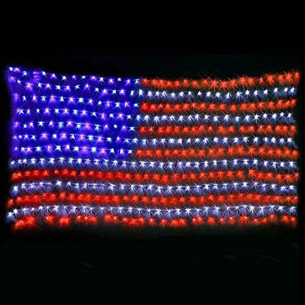 Lighted American Flag Net Light – 6.5 x 3.3 Ft.