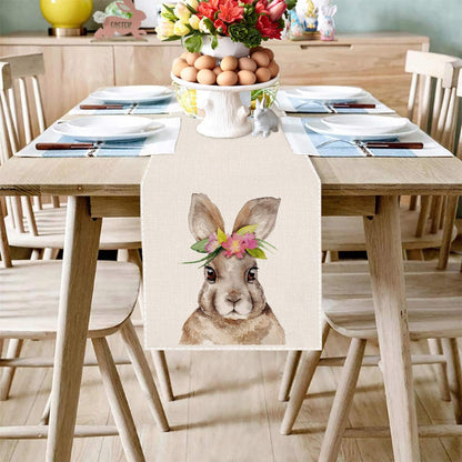 Easter bunny dining table runner