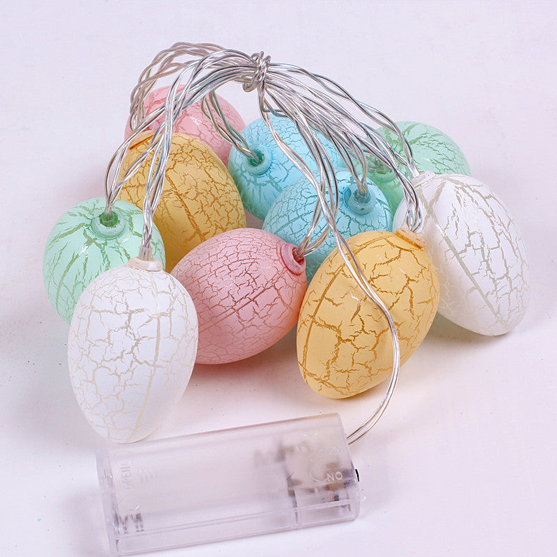 5 Ft Pastel Crackle Easter Egg String Lights – Battery Operated