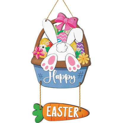 14" Hanging Easter Basket Sign