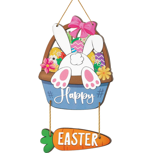 14" Hanging Easter Basket Sign - Holiday Spirit Shop