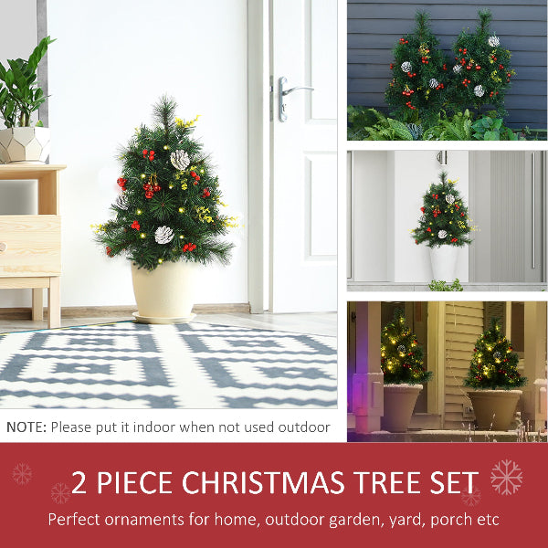 24 Inch Pre-Lit Christmas Trees, Set of 2 – additional product view 6