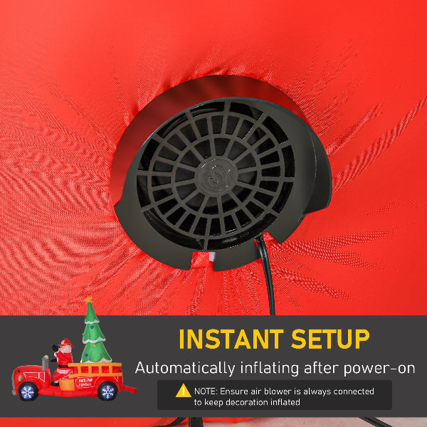 7.5 Ft Inflatable Santa Driving a Christmas Fire Truck – additional product view 6