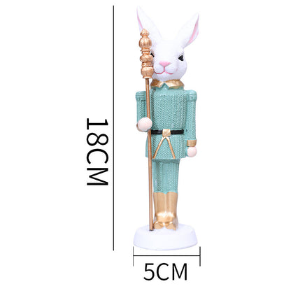 Easter Bunny Nutcracker Figurines - Resin