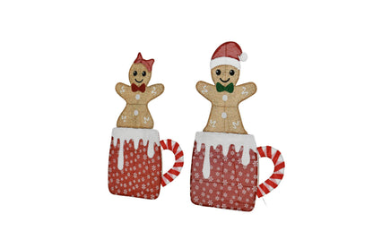 42" Lighted Gingerbread Man Set - Boy & Girl