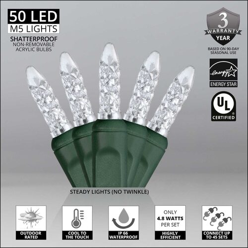 70 LED M5 Mini Christmas String Lights Warranty