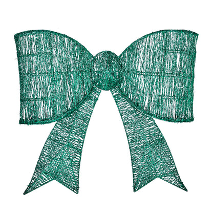 26" St. Patrick's Day Lighted Green Bow - Metal Frame