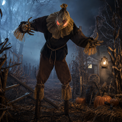 7 ft grim stalker animatronic scarecrow Halloween prop