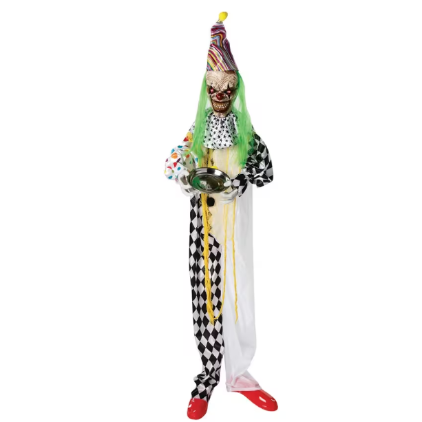 5 Ft 6 in Hanging Killer Clown Animated Halloween Prop