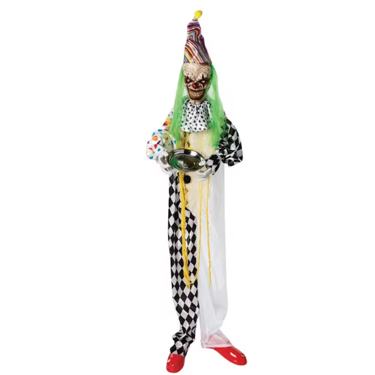5 Ft 6 in Hanging Killer Clown Animated Halloween Prop