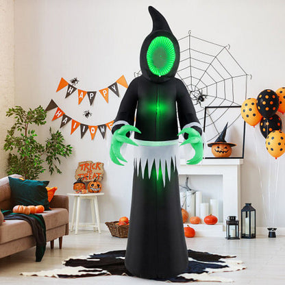 8 Ft Giant LED Green Mirror Face Phantom Inflatable