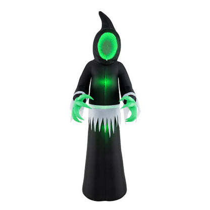 8 Ft Giant LED Green Mirror Face Phantom Inflatable