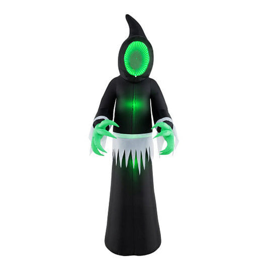 8 Ft Giant LED Green Mirror Face Phantom Inflatable