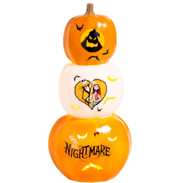 18" Nightmare Before Christmas Lighted Stacked Pumpkins