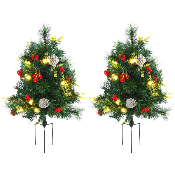 24 Inch Pre-Lit Christmas Trees, Set of 2 – additional product view 2