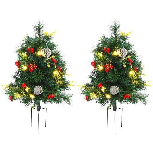 24 Inch Pre-Lit Christmas Trees, Set of 2 – additional product view 2