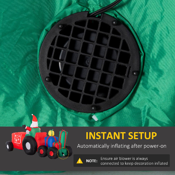 9 Ft Inflatable Santa Driving a Christmas Gift Trailer – additional product view 6