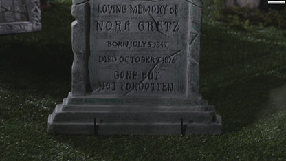 6 Ft Ghost Woman Over Tombstone