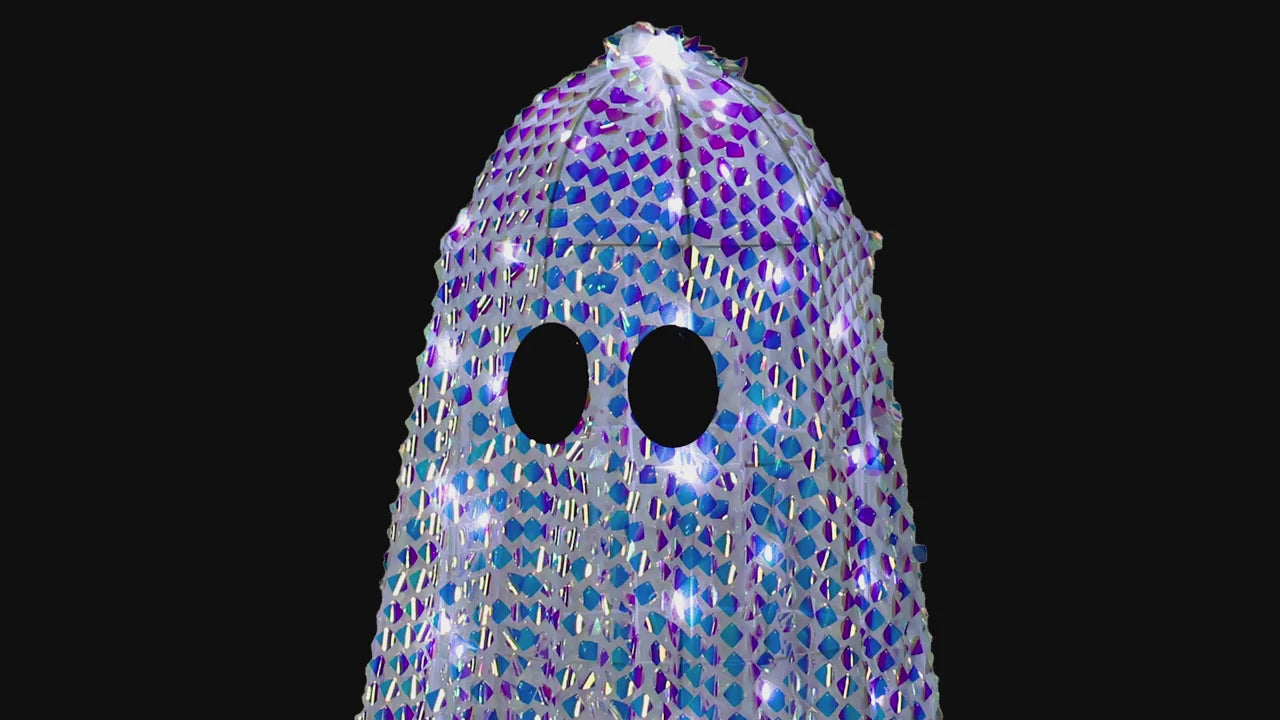 Halloween 2026 - 46" Disco Mosaic Ghost Halloween Decoration