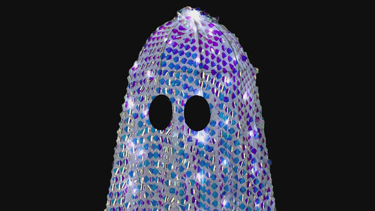 Halloween 2026 - 46" Disco Mosaic Ghost Halloween Decoration