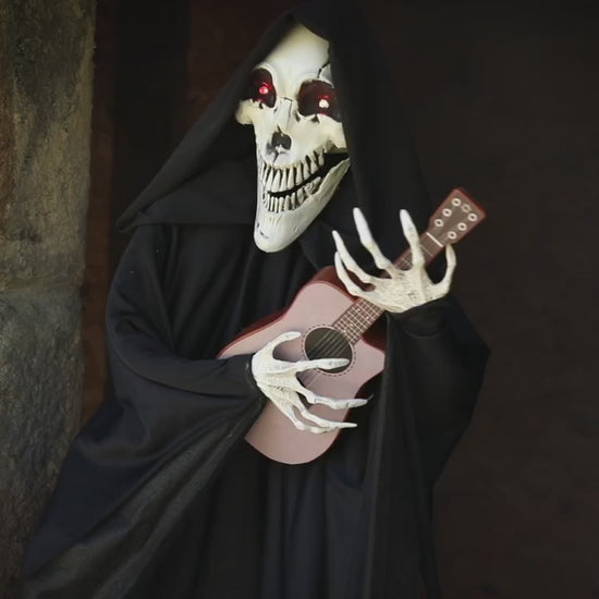Reaper Ghost with Guitar Animated Halloween Decoration