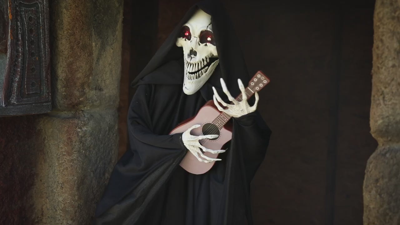 Reaper Ghost with Guitar Animated Halloween Decoration