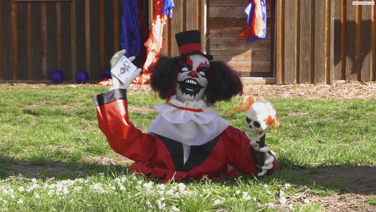 halloween animated scary clown prop groundbreaker