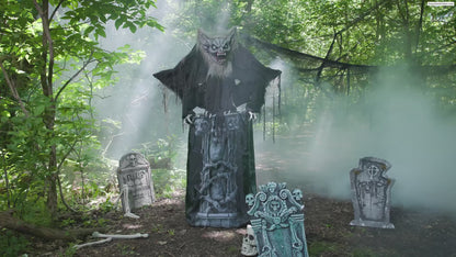 4.9 Ft Gargoyle Tombstone with Moving Wings