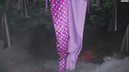 6 Ft Hanging Evil Purple Clown