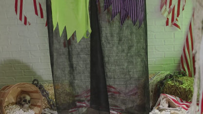 6 Ft Toxic Clown Hanging Prop with Sound