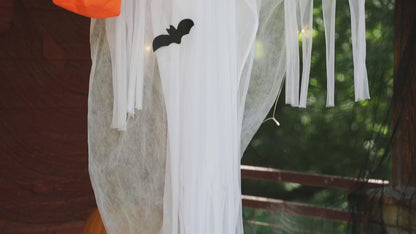 5 Ft. 10 in. Hanging Light-Up Ghost with Pumpkin Bag Halloween decoration