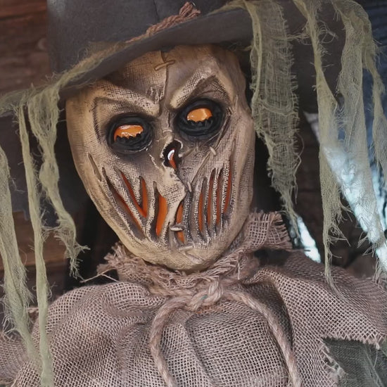 6 Ft Inferno Scarecrow Animated Halloween Prop
