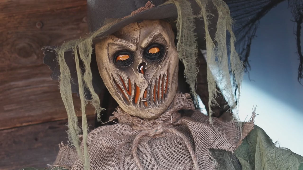 6 Ft Inferno Scarecrow Animated Halloween Prop
