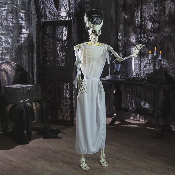 5.4 Ft Frankenstein Bride Skeleton Posable halloween prop decoration
