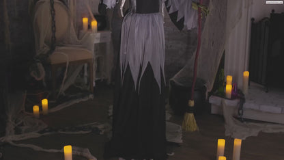 6 Ft Animated Witch with Broom
