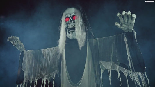 12 Ft Body Turning Grim Reaper Animated prop halloween