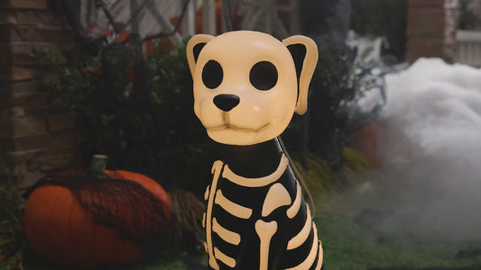 24" Light-Up Skeleton Dog Blow Mold