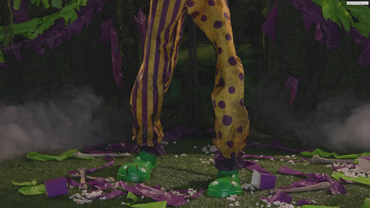 6 Ft Evil Snippers the Clown Animated Halloween Prop