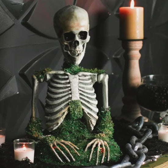 Mossy Skeleton Animated Halloween Decoration