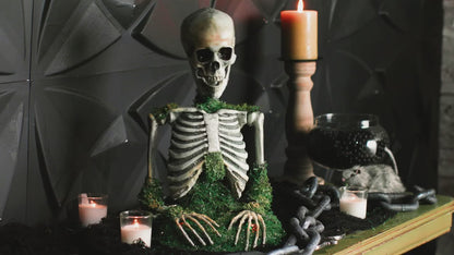 Mossy Skeleton Animated Halloween Decoration