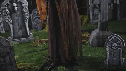 Halloween 2026 -  62" Animated Skeleton Reaper with Chains Prop