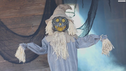 6 Ft Standing Scarecrow Pumpkin Ghoul