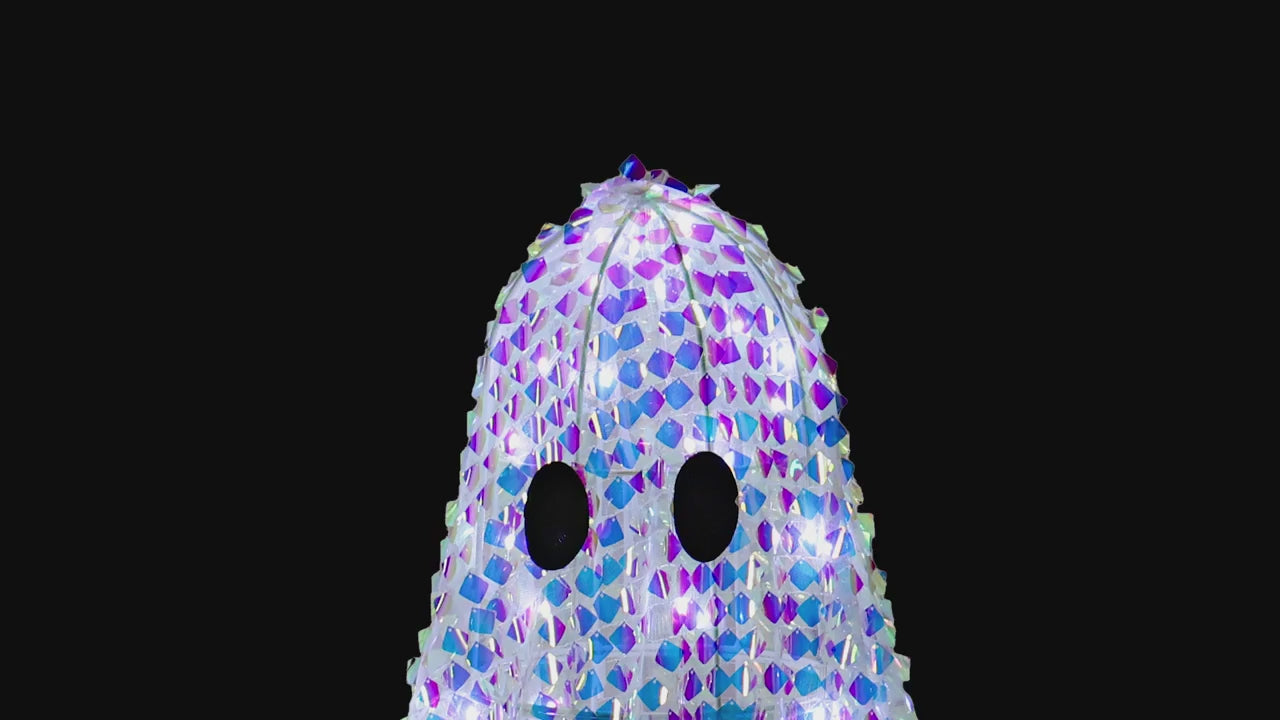 Halloween 2026 - 33" Disco Mosaic Ghost Halloween Decoration