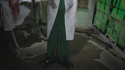 Halloween Props 2026 - 5 Ft. 10" Animated Standing Talking Doctor Halloween Decoration