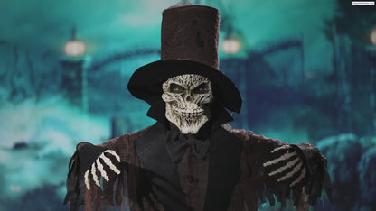 66" Animated Top Hat Skeleton