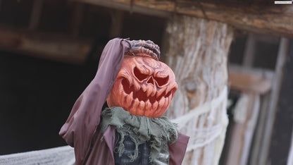 6 Ft Standing Evil Pumpkin Man