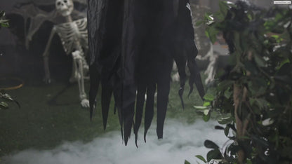 5.4 Ft Animated Black & Gray Skeleton Reaper