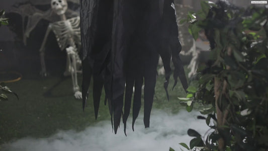 5.4 Ft Animated Black & Gray Skeleton Reaper
